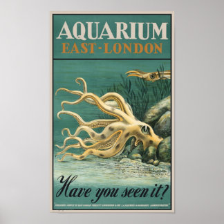 Aquarium, East London- Octopus Poster