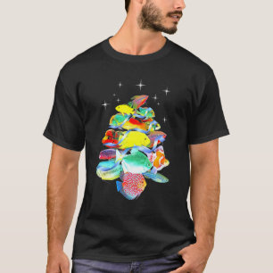 Aquarium Fish Christmas Tree Cichlids Gouramis Flo T-Shirt