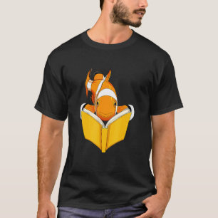 Aquarium Fish Clownfish Read Book T-Shirt
