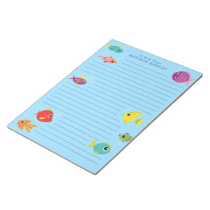 Aquarium Fish Cute Kid's Stationary Notepad