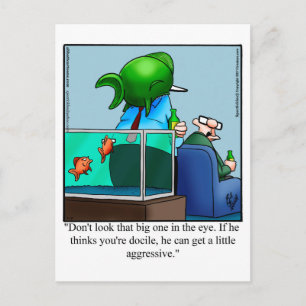 Aquarium Humour Postcard "Spectickles"