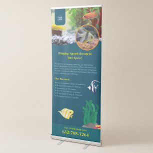 Aquarium Installation Supplies  Retractable Banner