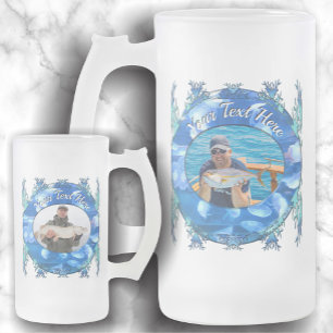 Aquarium Jellyfish 0925 Frosted Glass Beer Mug