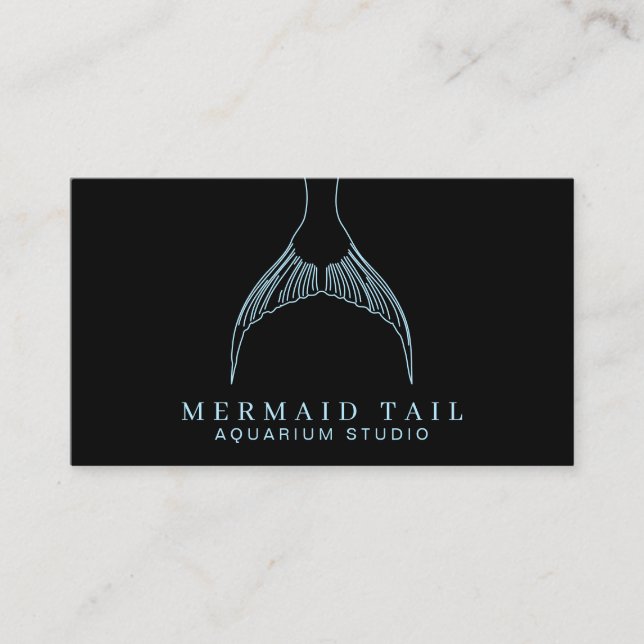 Aquarium Mermaid Tail Business Card (Front)