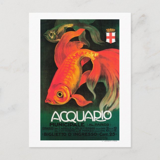 Aquarium & Municipal Park Promotional Poster Postcard (Front)