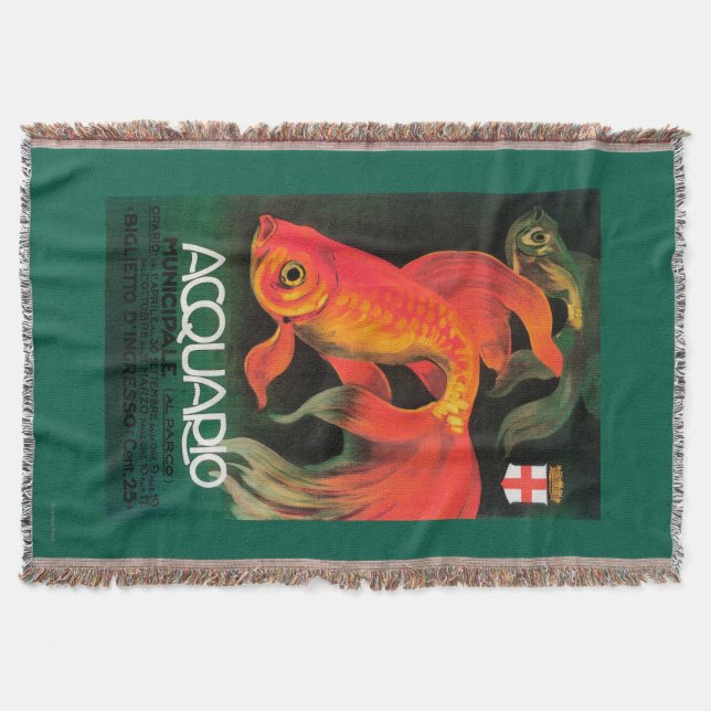 Aquarium & Municipal Park Promotional Poster Throw Blanket (Front)