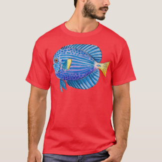 Aquarium Purple Tang Fish in Watercolor T-Shirt
