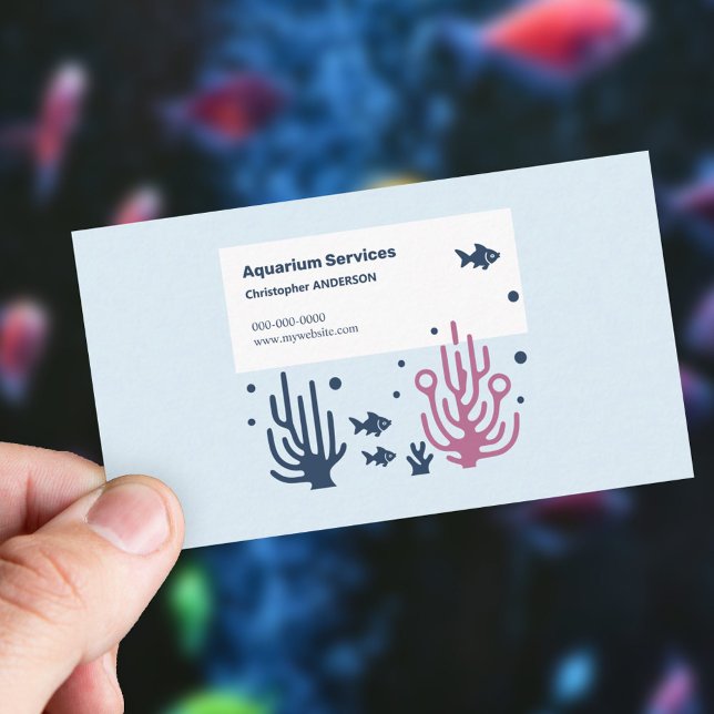 Aquarium Services - Fish & Coral Business Card (Aquarium Services - Fish & Coral Business Card)