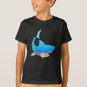 Aquarium Shark colourful cool funny Gift T-Shirt
