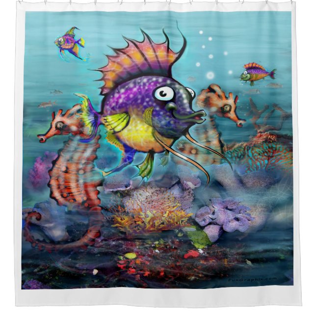 Aquarium Shower Curtain (Front)