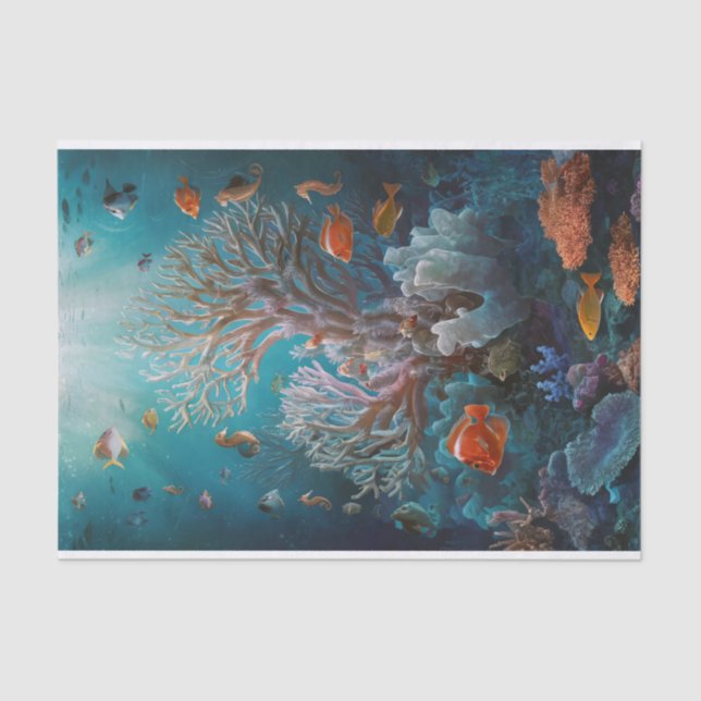 Aquarium Tropical Fantasy, Underwater Dreams Tissue Paper (Front)