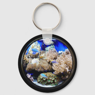 Aquarium Tropical fish and coral Key Ring