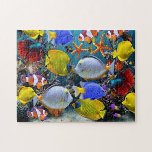 aquarium tropical fish fishing jigsaw puzzle