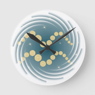 Aquarius 21 January to 18 February Round Clock