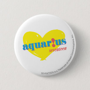 Aquarius 3 6 cm round badge