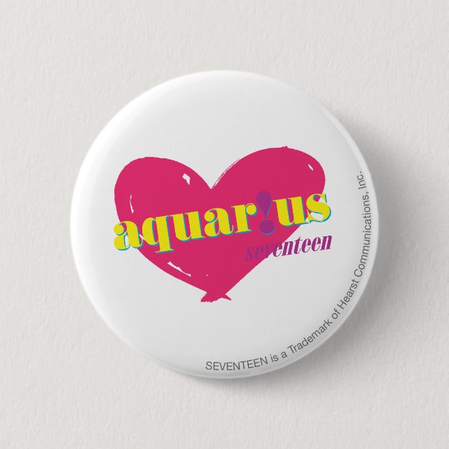 Aquarius 6 Cm Round Badge (Front)