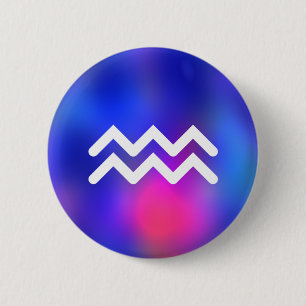 Aquarius 6 Cm Round Badge