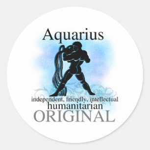 Aquarius About You Classic Round Sticker
