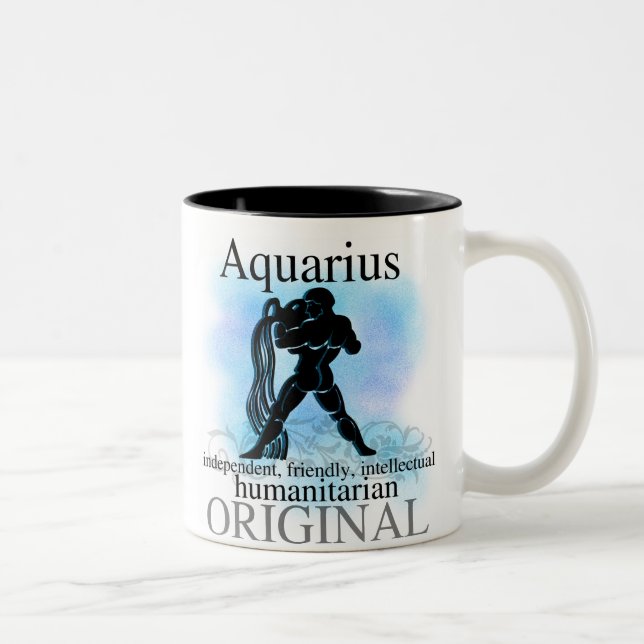 Aquarius About You Two-Tone Coffee Mug (Right)
