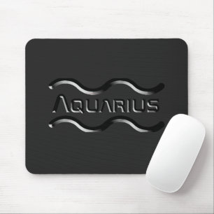 AQUARIUS, Abstract Design of the Zodiac Sign,  Mouse Mat