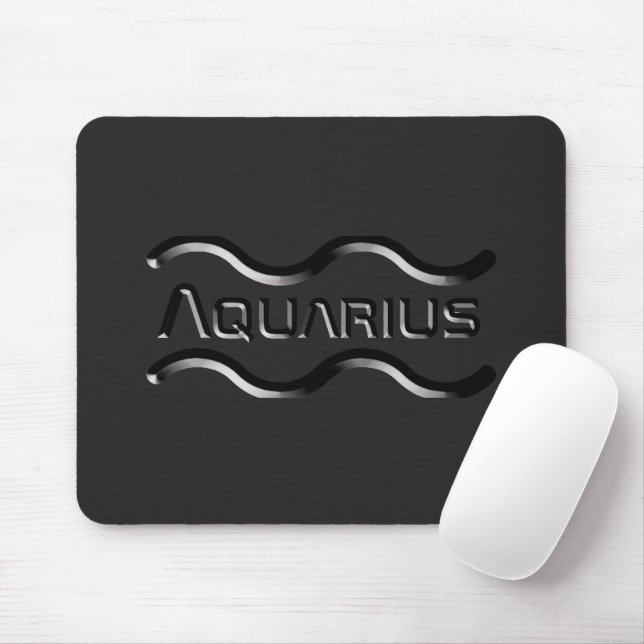 AQUARIUS, Abstract Design of the Zodiac Sign,  Mouse Mat (With Mouse)
