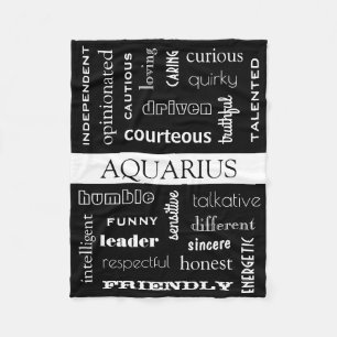 Aquarius Astrological Fleece Blanket
