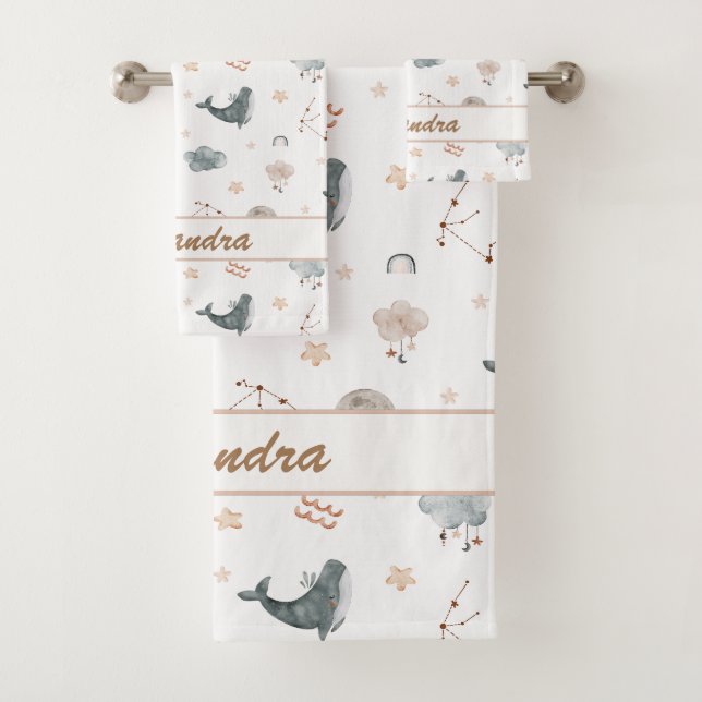 Aquarius Baby Cute & Soft for Little Water Bearers Bath Towel Set (Insitu)