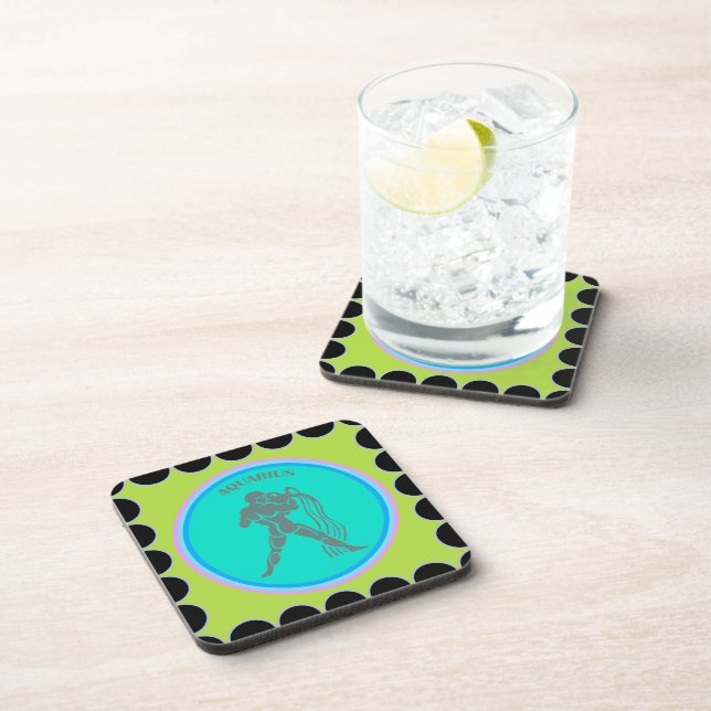 Aquarius Beverage Coaster (Right Side)