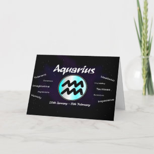 Aquarius Birthday Card