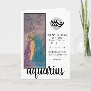 Aquarius Birthday Card