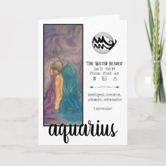 Aquarius Birthday Card