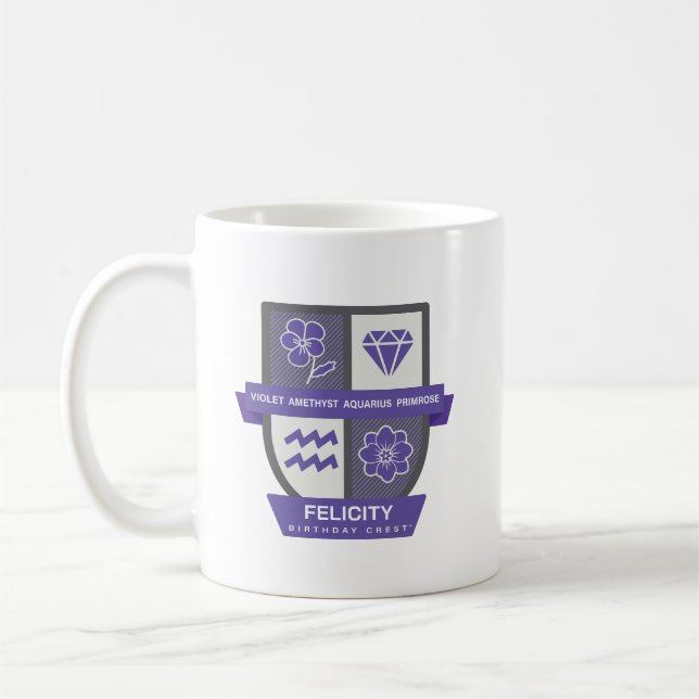 Aquarius Birthday Crest™ for February 1-18 Mug (Left)