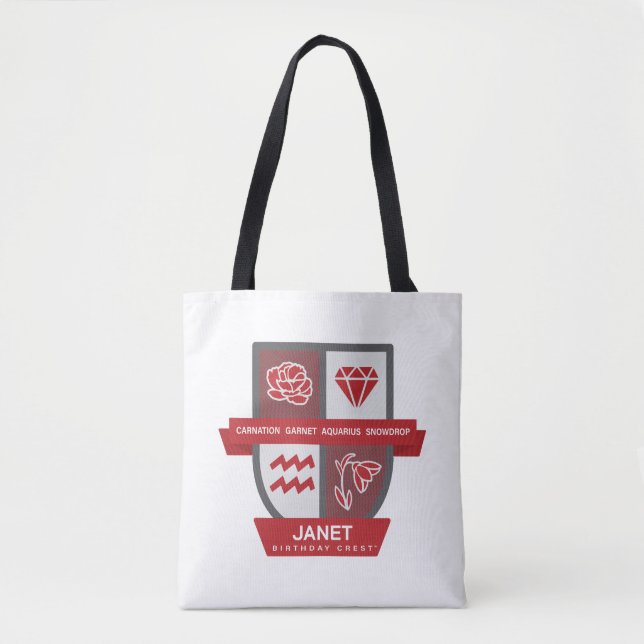 Aquarius Birthday Crest™ for January 20-31 Tote Bag (Front)