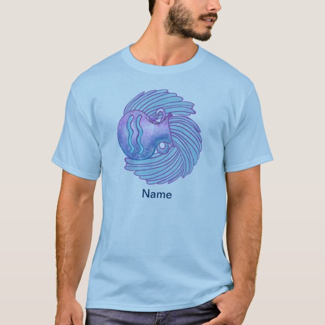 Aquarius birthday custom t-shirts (Front)