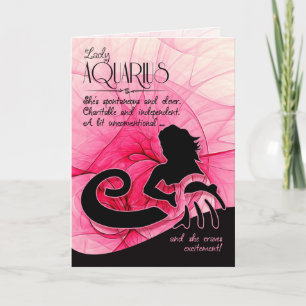 Aquarius Birthday For Her Zodiac Star Sign Card