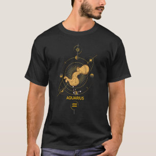 Aquarius Birthday Present Women Girl Zodiac Sign T-Shirt