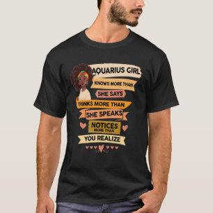 Aquarius Birthday Women Horoscope Zodiac Born Janu T-Shirt