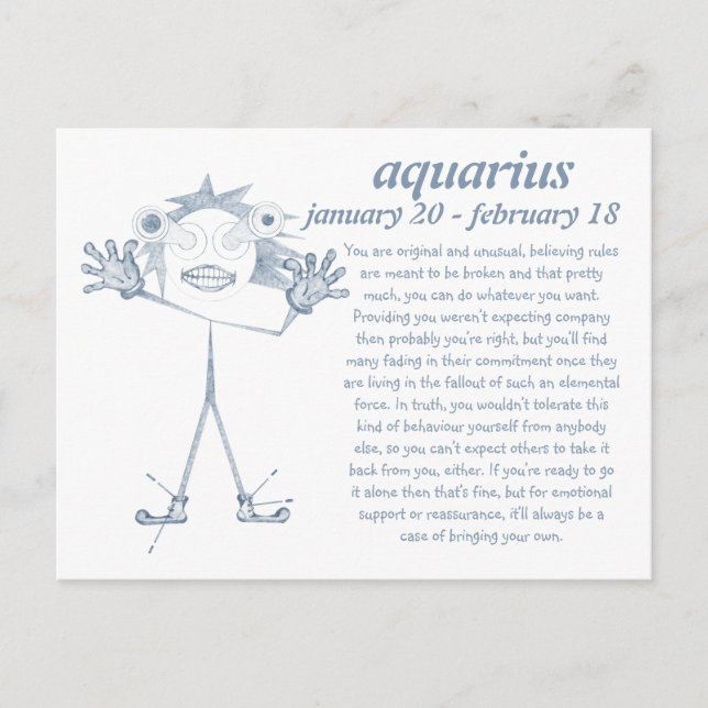 Aquarius [ - BitchScope - ] Postcard (Front)