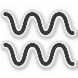 Aquarius black astrological symbol Water sign