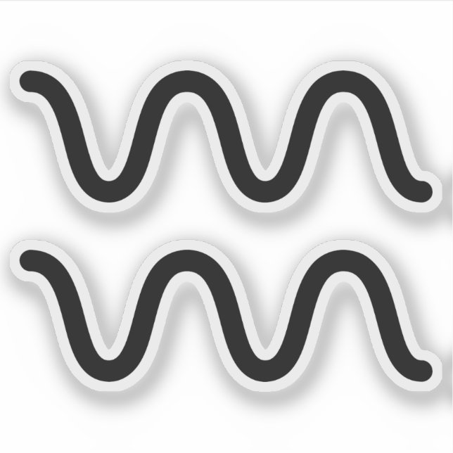 Aquarius black astrological symbol Water sign (Front)