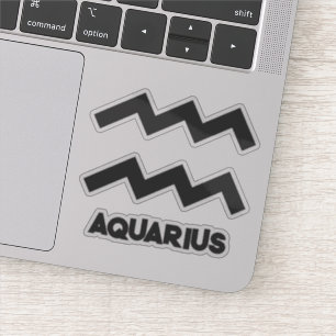 Aquarius Bold Zodiac Sign Horoscope Custom Text