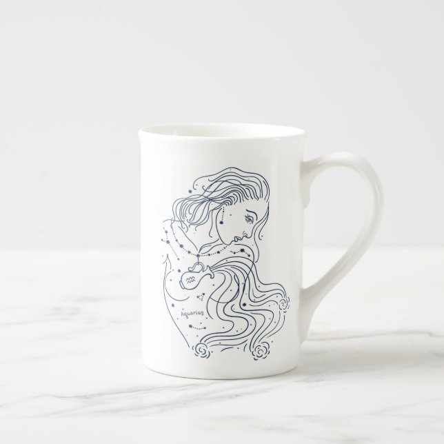 Aquarius Bone China Mug (Right)