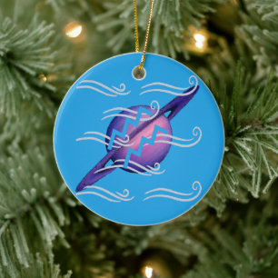 Aquarius Ceramic Tree Decoration