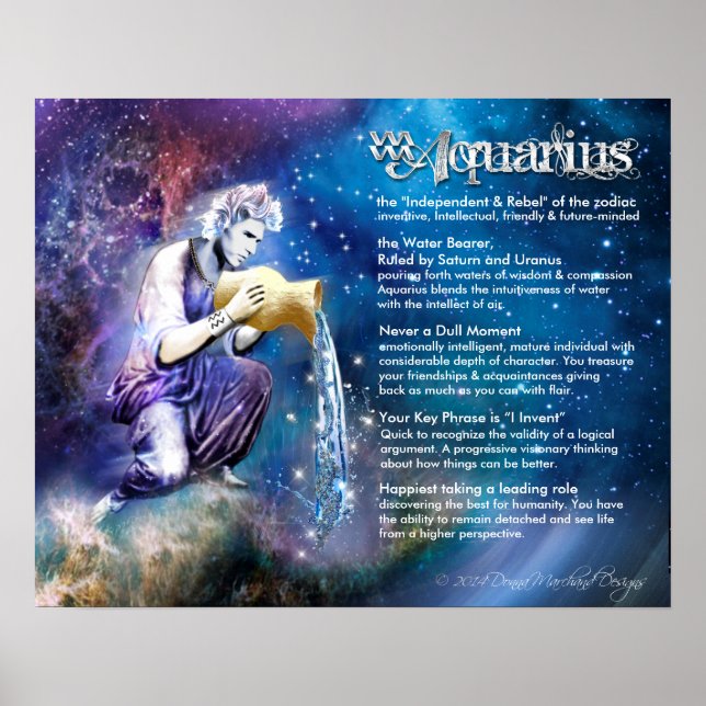 Aquarius Characteristics Poster (Front)