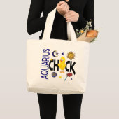 Aquarius Chick 1 Large Tote Bag (Front (Product))