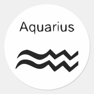 Aquarius Classic Round Sticker