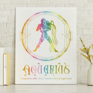 Aquarius Compatibility Designed Canvas Print