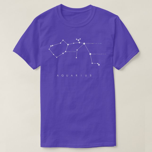 Aquarius Constellation   Astronomy Stargazing  T-Shirt (Design Front)