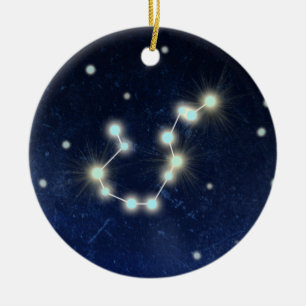 Aquarius Constellation   Custom Name Ceramic Tree Decoration