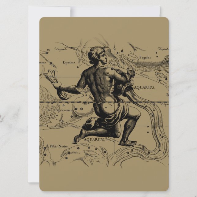 Aquarius Constellation Hevelius 1690 Jan 20 Feb 18 (Front)